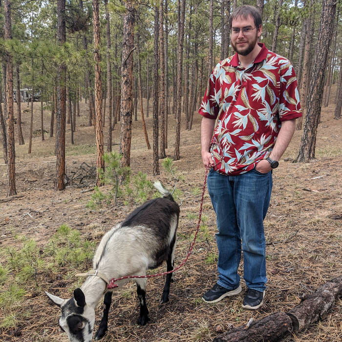 Photo of me with goat